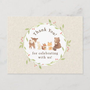 Carte Postale Merci forestier enchanté