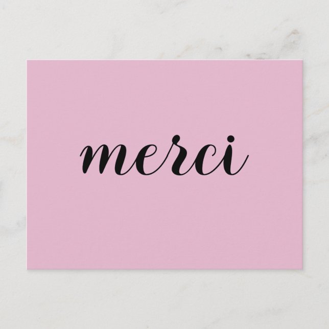 Carte Postale Merci français Merci Merci (Devant)