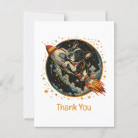 Merci Fusée Chien Bouledogue Français Astronaute