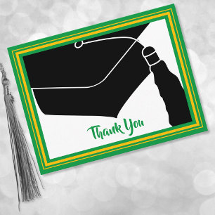 Carte Postale Merci Grad Casquette Vert et Or