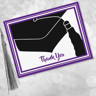 Carte Postale Merci Grad Casquette violet et blanc