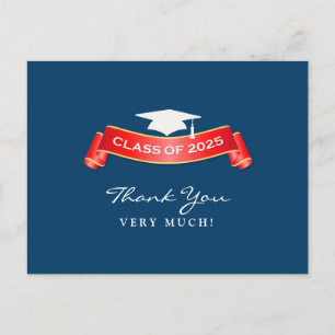 Carte Postale Merci Graduation Class of 2025 Postcard