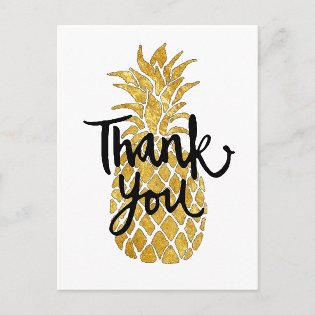 Carte Postale merci graphique ananas (Devant)