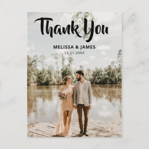 Carte Postale Merci Gras Script Mariage photo