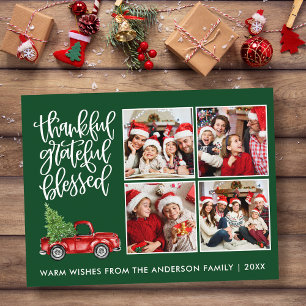 Carte Postale Merci Grateful Camion béni 4 Photo Vert