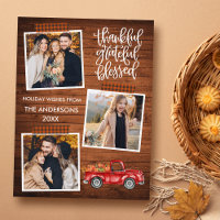 Merci Grateful Camion Plaid Thanksgiving