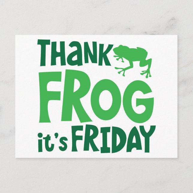 Carte Postale Merci grenouille c'est VENDREDI (Devant)
