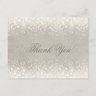 Carte postale Merci gris Parties scintillant brill