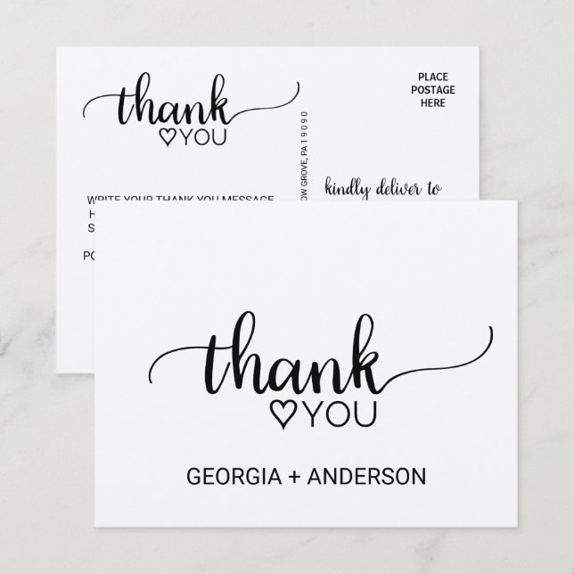 Carte postale Merci Kraft simple (Devant / Derrière)