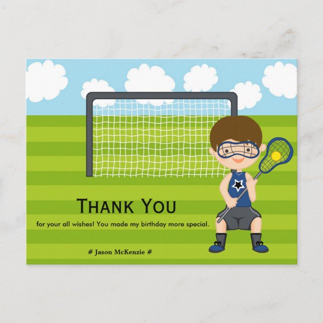 Carte Postale Merci Lacrosse (Devant)