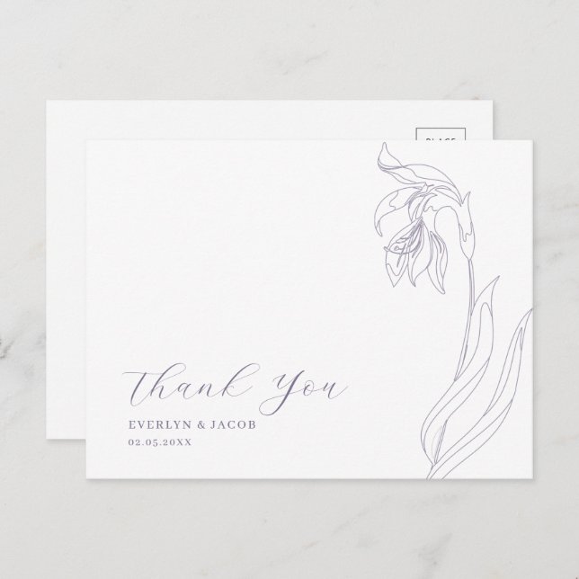 Carte postale Merci Lavender (Devant / Derrière)