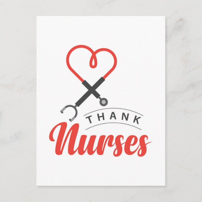 Carte Postale Merci les infirmières (Devant)