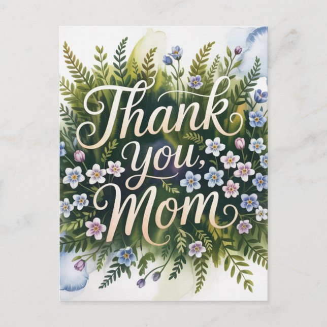 Carte Postale Merci, Maman (Devant)