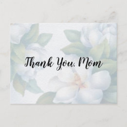 Carte Postale Merci Maman Fleurs de Cornouiller Blanc Fané