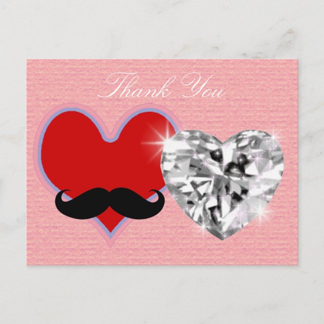 Carte Postale merci - mariage (Devant)