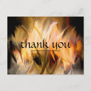 Carte Postale Merci Mariage aquarelle toile Feu