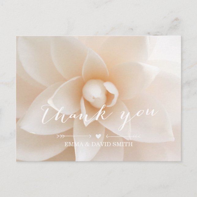 Carte Postale Merci Mariage blanc simple (Devant)