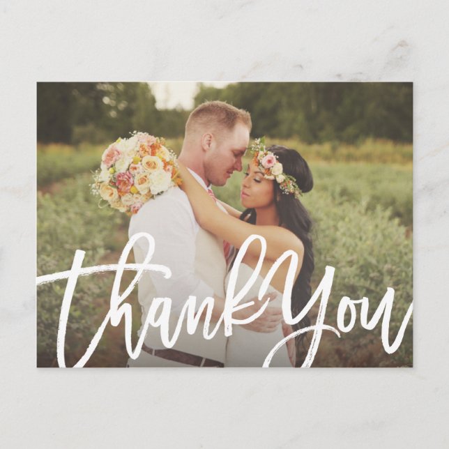 Carte postale Merci Mariage brossé (Devant)