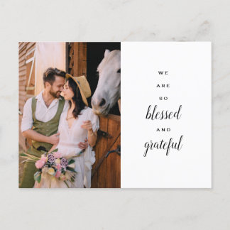 Carte Postale Merci Mariage Cheval Pays Fleurs sauvages Gloss