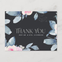 MERCI MARIAGE EN COULEUR D'EAU ROSE NOIRE BLEU