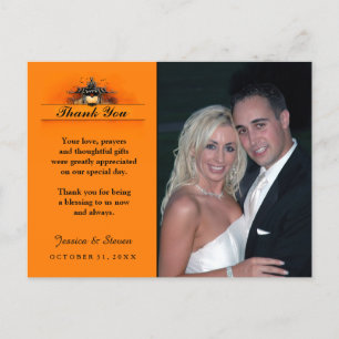 Carte postale Merci mariage - Halloween Love