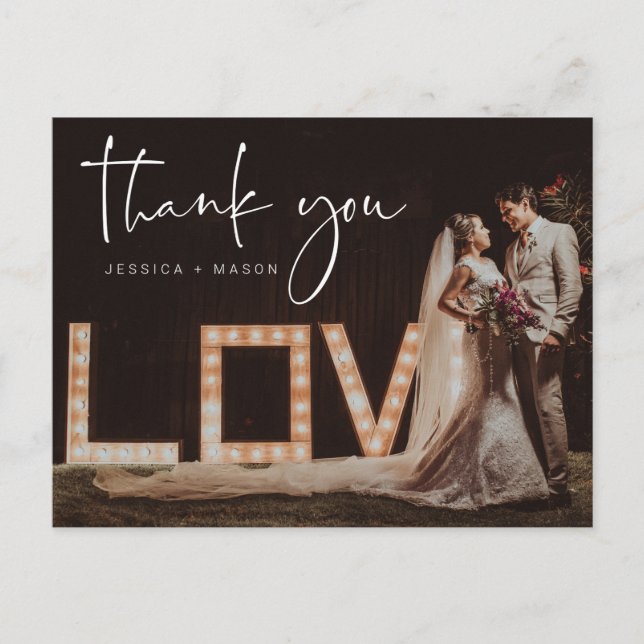 Carte postale Merci Mariage photo (Devant)