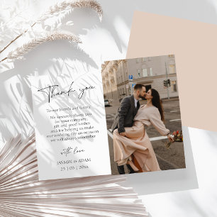 Carte Postale Merci Mariage photo de script simple