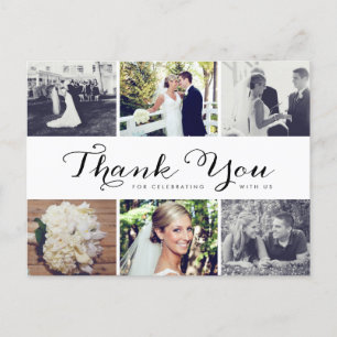 Carte postale Merci Mariage photo multiple