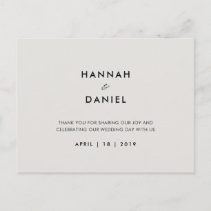 Carte Postale Merci Mariage simple