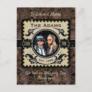 Carte Postale Merci Mariage victorien gothique Steampunk