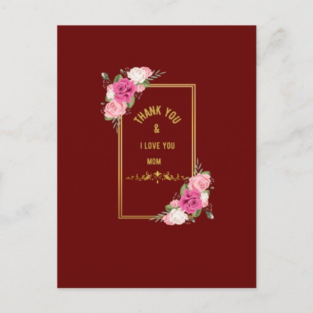 Carte Postale Merci mignon et amour vous MOM design 2022 Cerami (Devant)