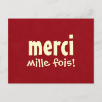Carte postale MERCI MILLE FOIS