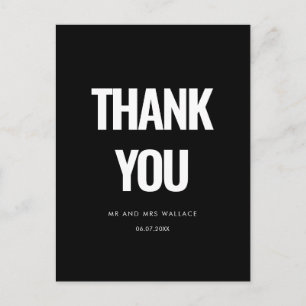 Carte Postale Merci minimaliste simple