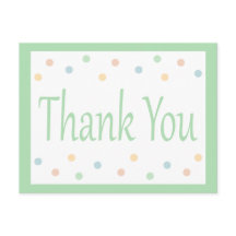 Merci Mint Vert Et Blanc Pois