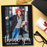 Carte Postale Merci moderne de la graduation - photo d'études su<br><div class="desc">Carte postale de Merci de diplôme moderne</div>