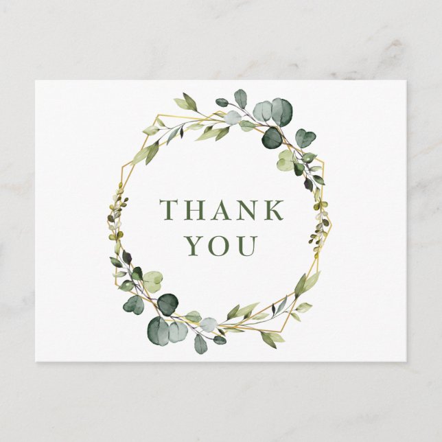 Carte Postale Merci moderne Eucalyptus Wreath Frame (Devant)