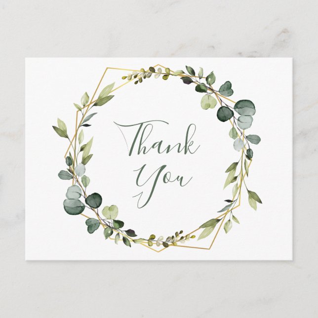 Carte Postale Merci moderne Eucalyptus Wreath Frame (Devant)