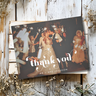 Carte Postale Merci moderne Retro Photo Mariage