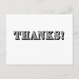 Carte postale Merci monochromatique