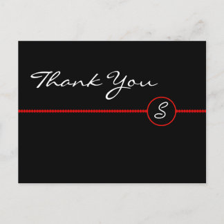 Carte postale Merci Monogramme