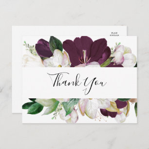 Carte postale Merci Moody Purple Blooms