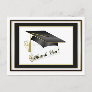 Carte postale Merci noir diplômé