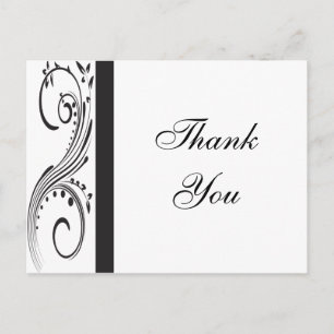 Carte Postale Merci noir et blanc