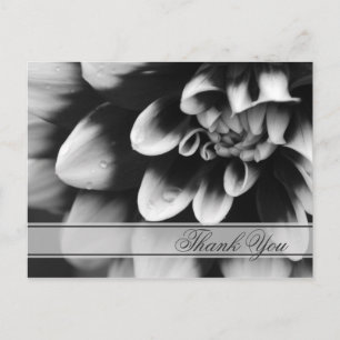 Carte Postale Merci noir et blanc Dahlia