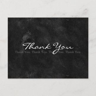 Carte Postale Merci noir et blanc simple