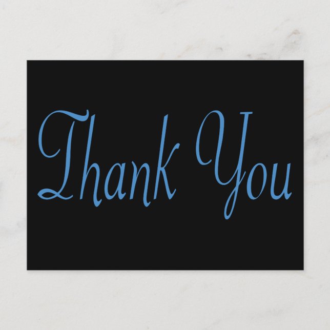 Carte postale Merci noir et Merci bleu (Devant)