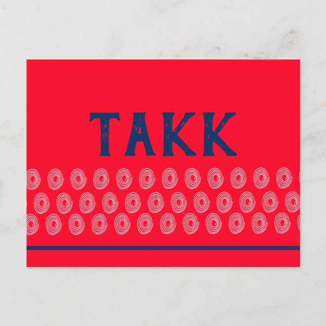 Carte Postale Merci norvégien (Devant)