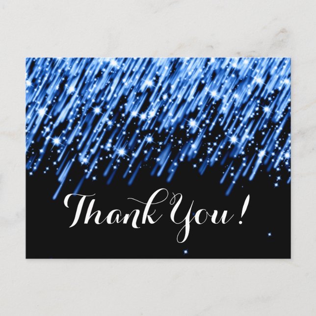 Carte Postale Merci Note Étoiles Tombantes "Sapphire Blue" (Devant)