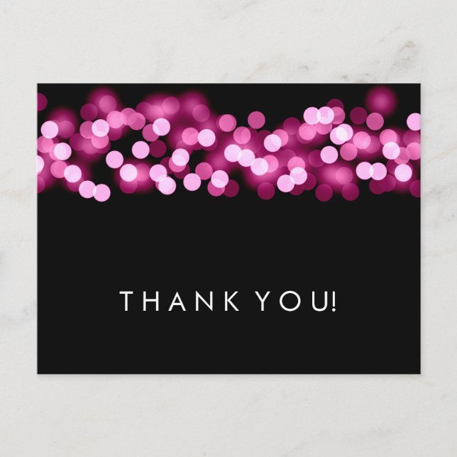 Carte Postale Merci Note Pink Hollywood Glam (Devant)