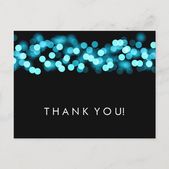Carte Postale Merci Note Turquoise Hollywood Glam (Devant)